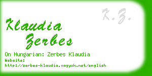 klaudia zerbes business card